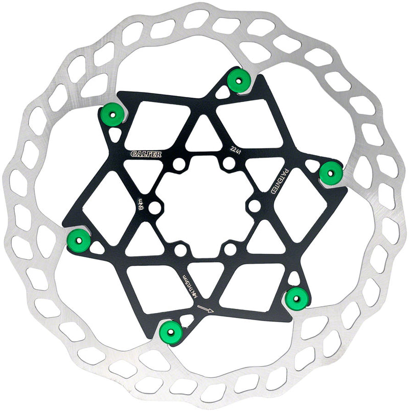 Load image into Gallery viewer, Galfer Floating Wave Disc Brake Rotor - 180mm x 2.0mm 6-Bolt Green
