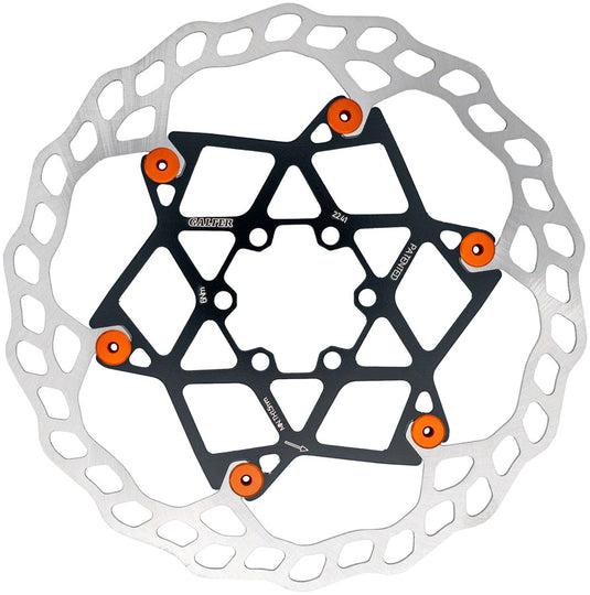 Galfer Floating Wave Disc Brake Rotor - 180mm x 2.0mm 6-Bolt Orange