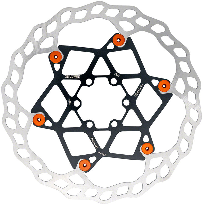 Load image into Gallery viewer, Galfer Floating Wave Disc Brake Rotor - 203mm x 2.0mm 6-Bolt Orange
