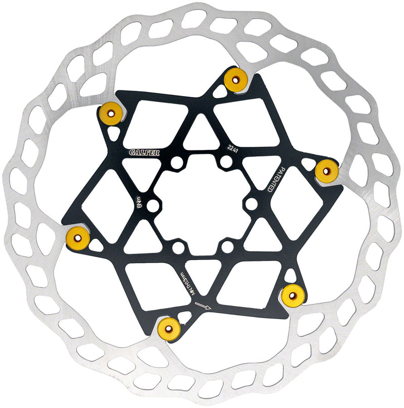 Load image into Gallery viewer, Galfer Floating Wave Disc Brake Rotor - 203mm x 2.0mm 6-Bolt Yellow
