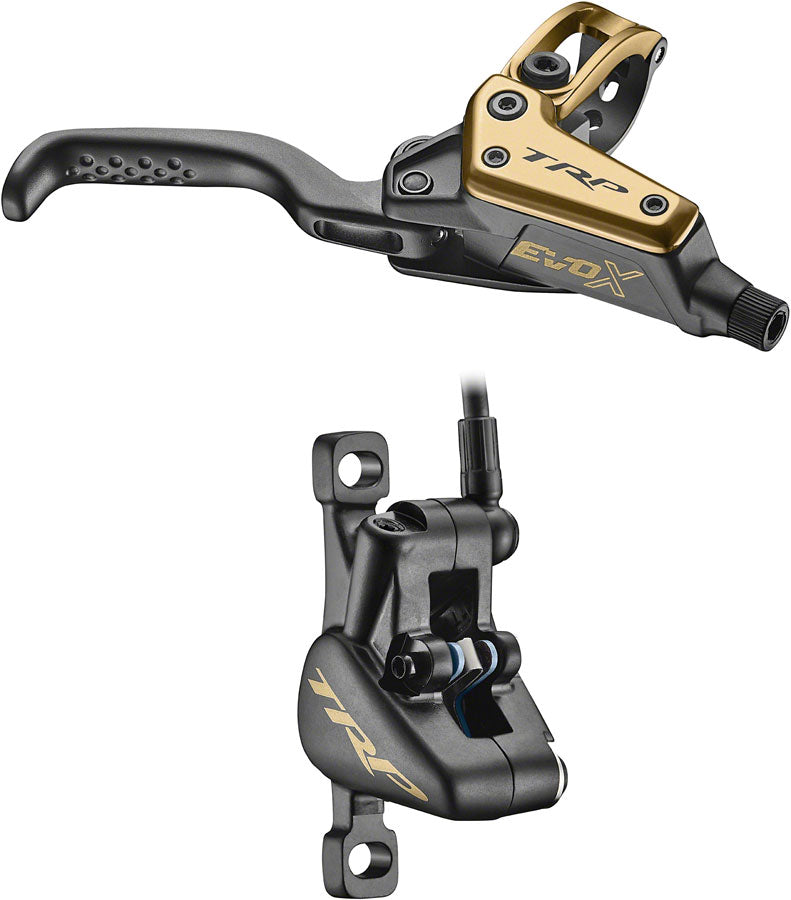 Load image into Gallery viewer, TRP EVO X HD-M9020 Disc Brake Lever - Right/Front Rear 1900mm Hose Post Mount 2-Piston Gold
