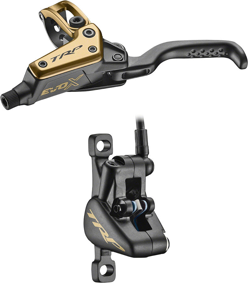 Load image into Gallery viewer, TRP EVO X HD-M9020 Disc Brake Lever - Left/Front Rear 1900mm Hose Post Mount 2-Piston Gold
