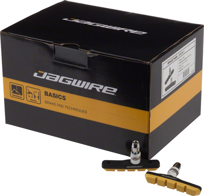 Load image into Gallery viewer, Jagwire Mountain Sport Brake Pads Threaded Post Box of 25 Pair Yellow
