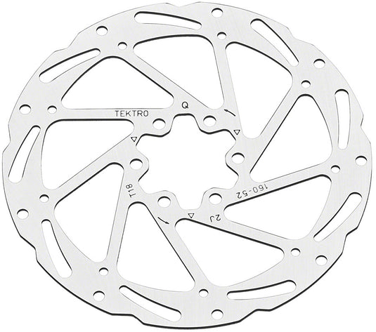 Tektro TR180-52 Disc Rotor - 180mm 6-Bolt 1.8mm Thickness For 2-Piston Calipers