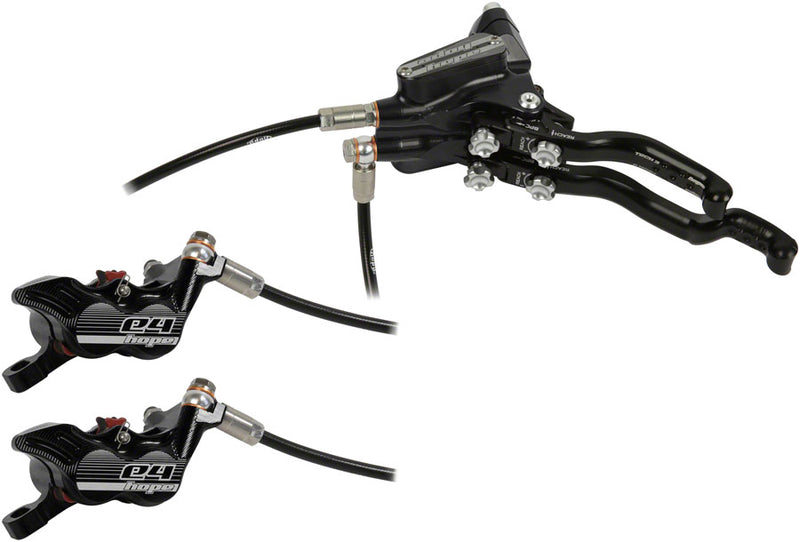 Load image into Gallery viewer, Hope Tech 3 E4 Duo Disc Brake Lever - Left Hand Front Rear Hydraulic Post Mount BLK
