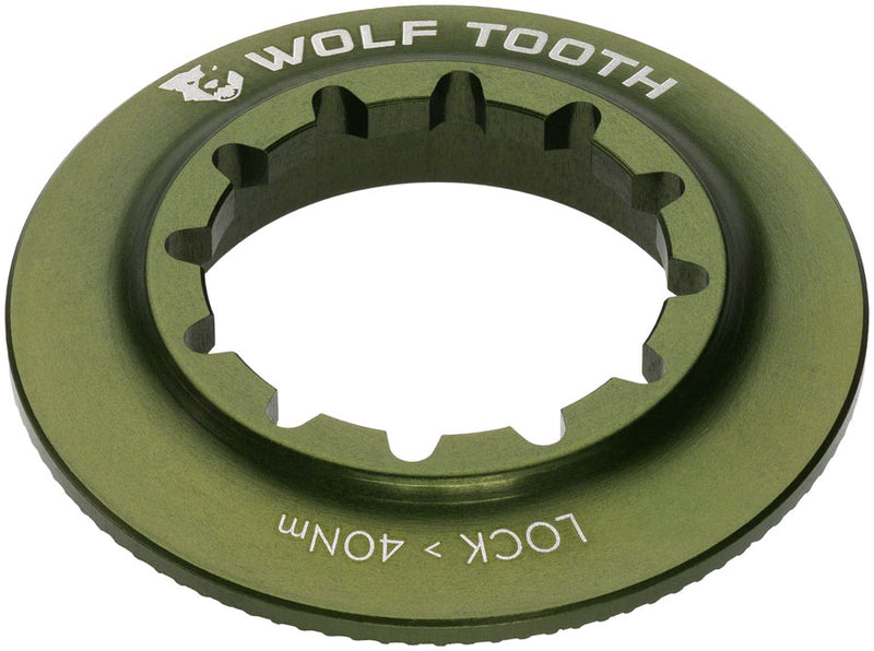 Load image into Gallery viewer, Wolf Tooth CenterLock Rotor Lock Ring - Internal Splined Olive
