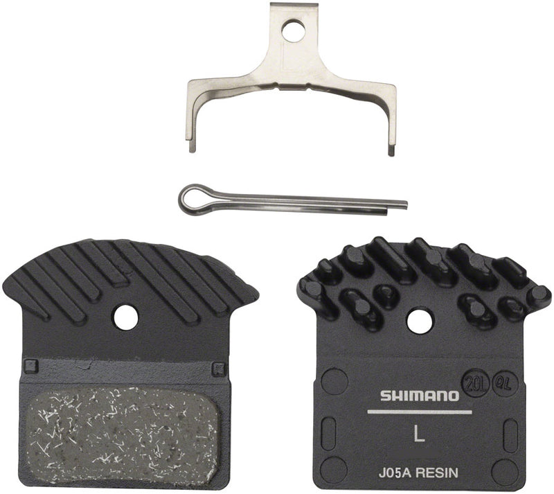 Load image into Gallery viewer, Shimano J05A-RF Disc Brake Pad Spring - Resin Compound Finned Aluminum Back Plate
