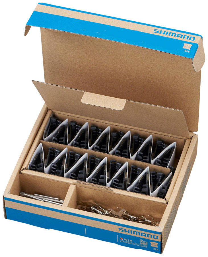 Load image into Gallery viewer, Shimano J05A-RF Disc Brake Pad Spring - Resin Compound Finned Aluminum Back Plate Box/25 pair
