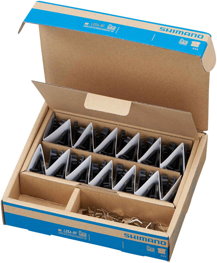 Load image into Gallery viewer, Shimano L05A-RF Disc Brake Pad Spring - Resin Compound Finned Alloy Back Plate Box/25 pair
