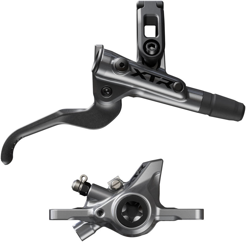 Load image into Gallery viewer, Shimano XTR M9200 XC Disc Brake Lever - Right/Rear Post Mount 2-Piston Caliper SM-BH90-SS Hose Metal Pads Gray
