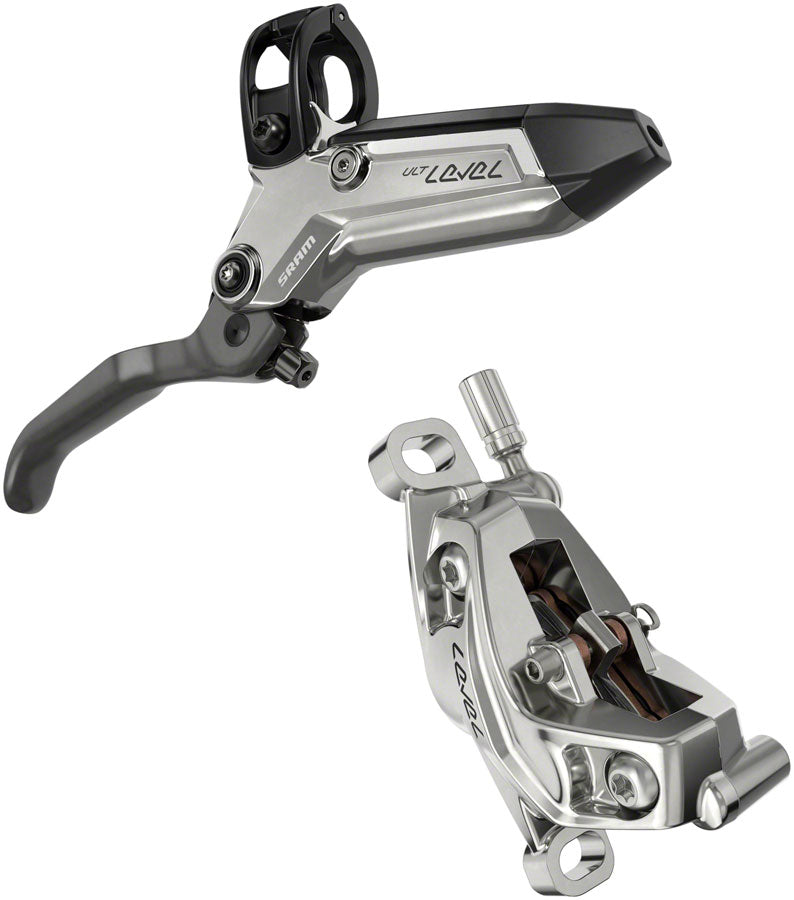 Load image into Gallery viewer, SRAM Level Ultimate Stealth Disc Brake Lever - Rear Post Mount 4-Piston Carbon Lever Titanium Hardware BLK/Silver C1
