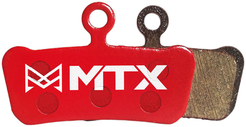 Load image into Gallery viewer, MTX Red Label RACE Disc Brake Pads - Ceramic/Kevlar Compound SRAM G2 / Guide / Level 4P / Trail 4-Piston Single Set
