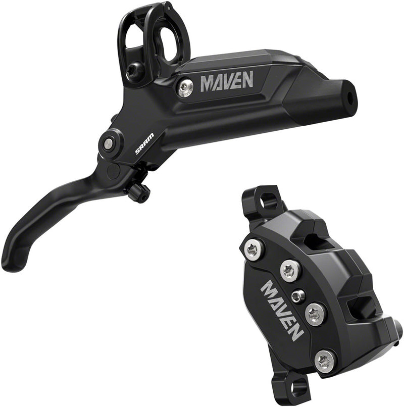 Load image into Gallery viewer, SRAM Maven Base Disc Brake Lever - Rear Front 2000mm Hose Post Mount 4-Piston Aluminum Lever SS Hardware Diffusion BLK A1
