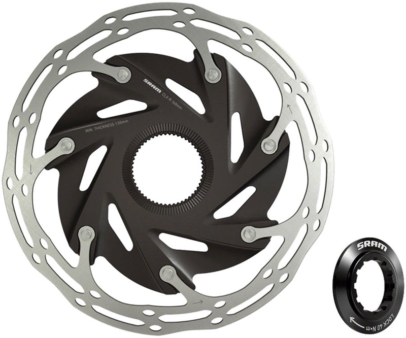 Load image into Gallery viewer, SRAM CenterLine XR Disc Brake Rotor - 160mm Center Lock 1.85mm Includes Internal Tooled Lockring
