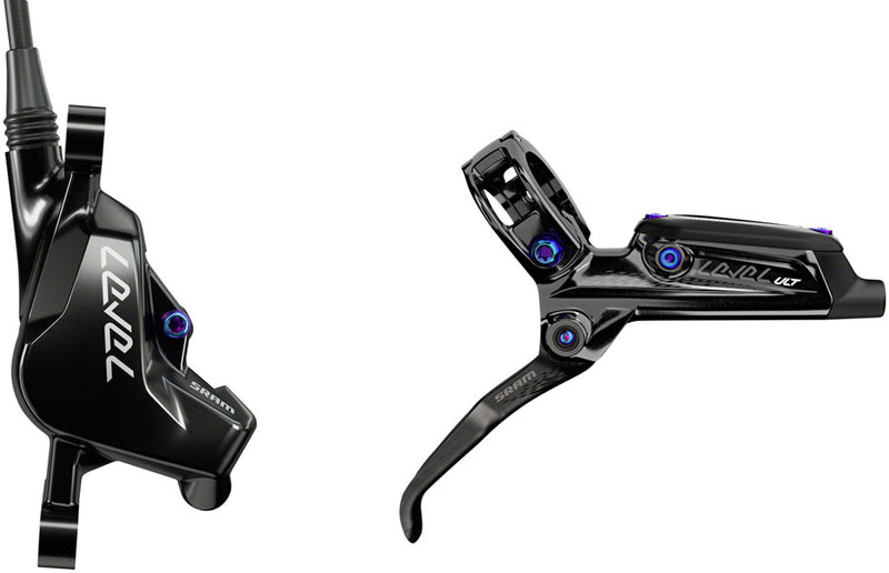 Load image into Gallery viewer, SRAM Level Ultimate Disc Brake Lever - Front Hydraulic Post Mount BLK Rainbow Hardware B1
