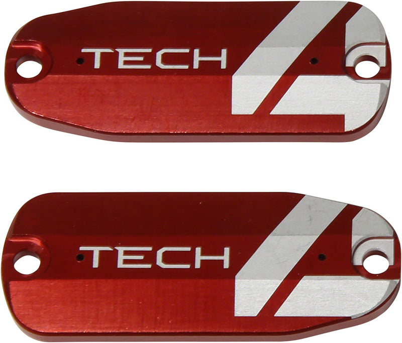 Load image into Gallery viewer, Hope Tech 4 Brake Lever Reservoir Lid - Red Pair
