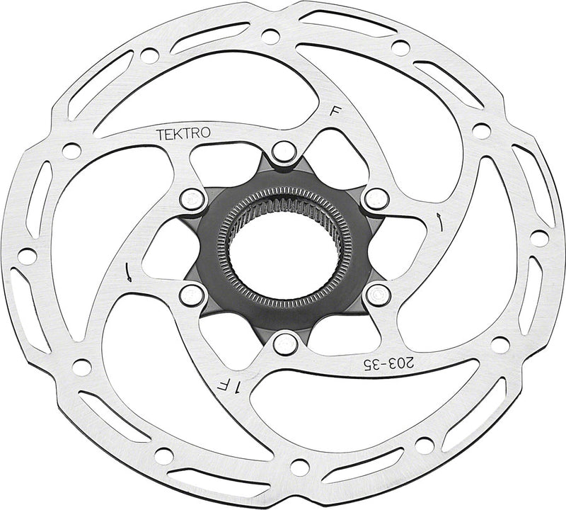 Load image into Gallery viewer, Tektro TR-35 Disc Brake Rotor - 203mm Center-Lock 1.8mm Thickness Silver
