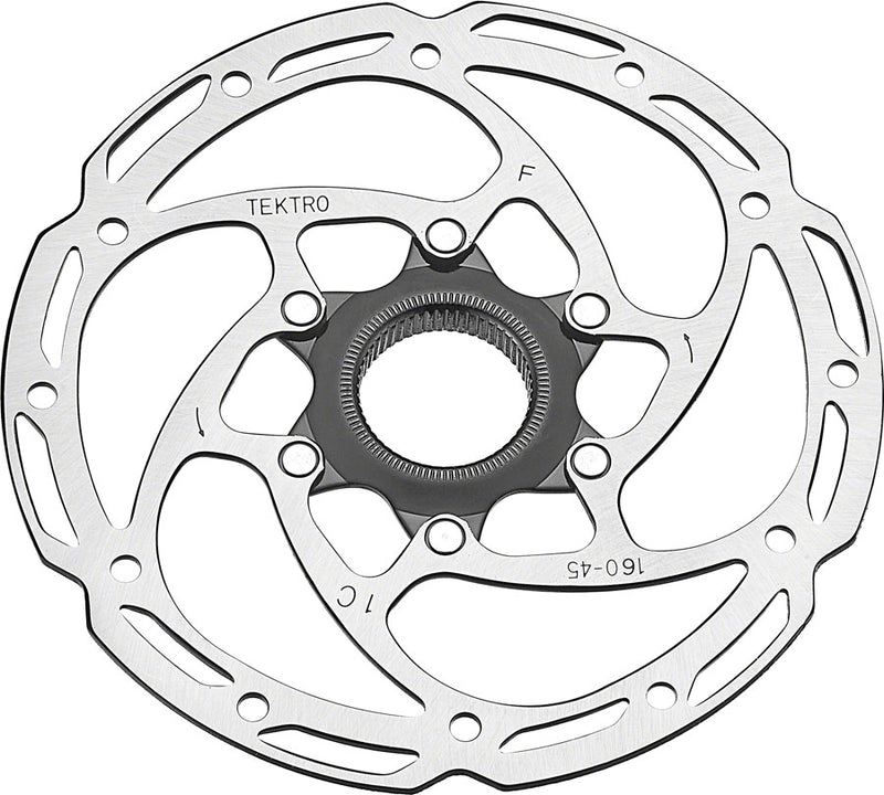 Load image into Gallery viewer, Tektro TR-45 Disc Brake Rotor - 160mm Center-Lock 2.3mm Thickness Silver
