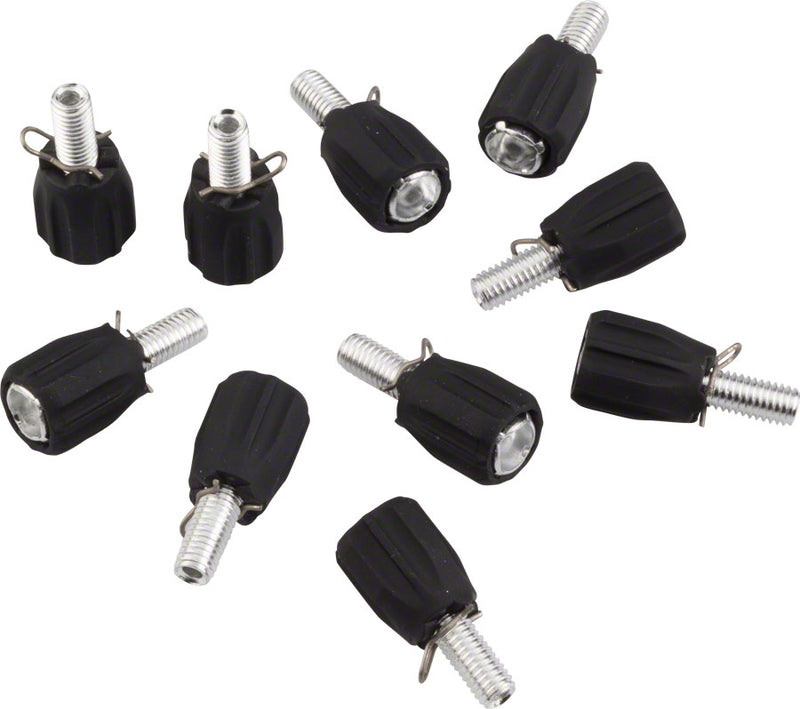 Load image into Gallery viewer, Jagwire Steel Frame Mount Index Adjusting Barrel M5 Bag of 10 Black
