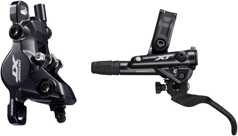 Load image into Gallery viewer, Shimano Deore XT BL-M8100/BR-M8100 Disc Brake Lever - Front Hydraulic Post Mount 2-Piston Finned Pads I-SPEC EV Clamp Band BLK
