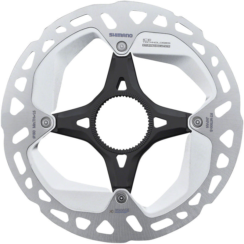 Load image into Gallery viewer, Shimano Deore XT RT-MT800-S Disc Brake Rotor External Lockring - 160mm Center Lock Silver/BLK
