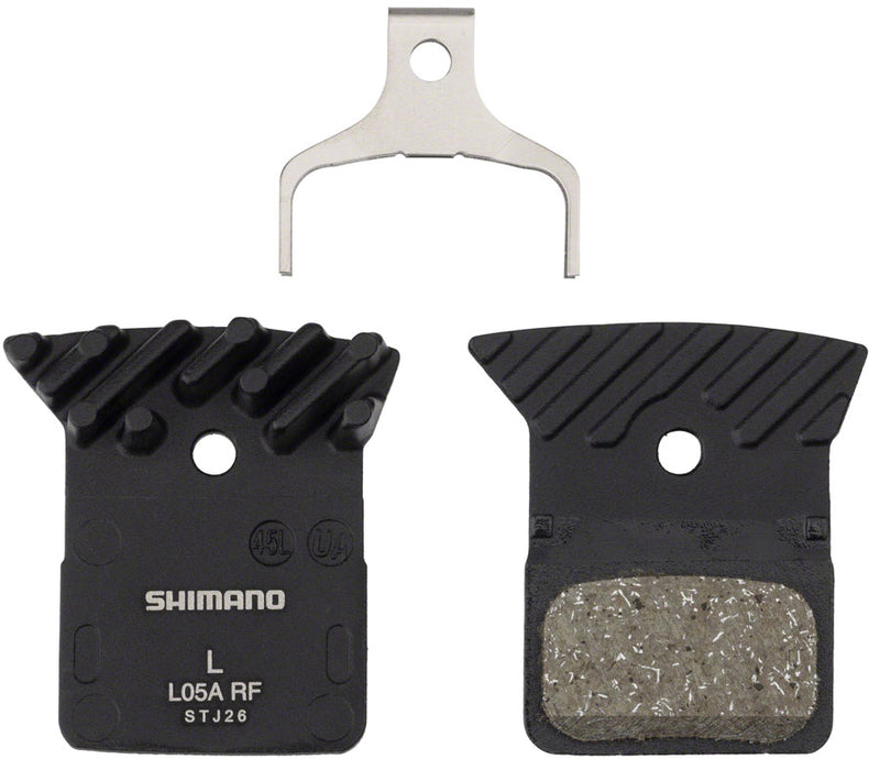 Load image into Gallery viewer, Shimano L05A-RF Disc Brake Pad Spring - Resin Compound Finned Alloy Back Plate One Pair
