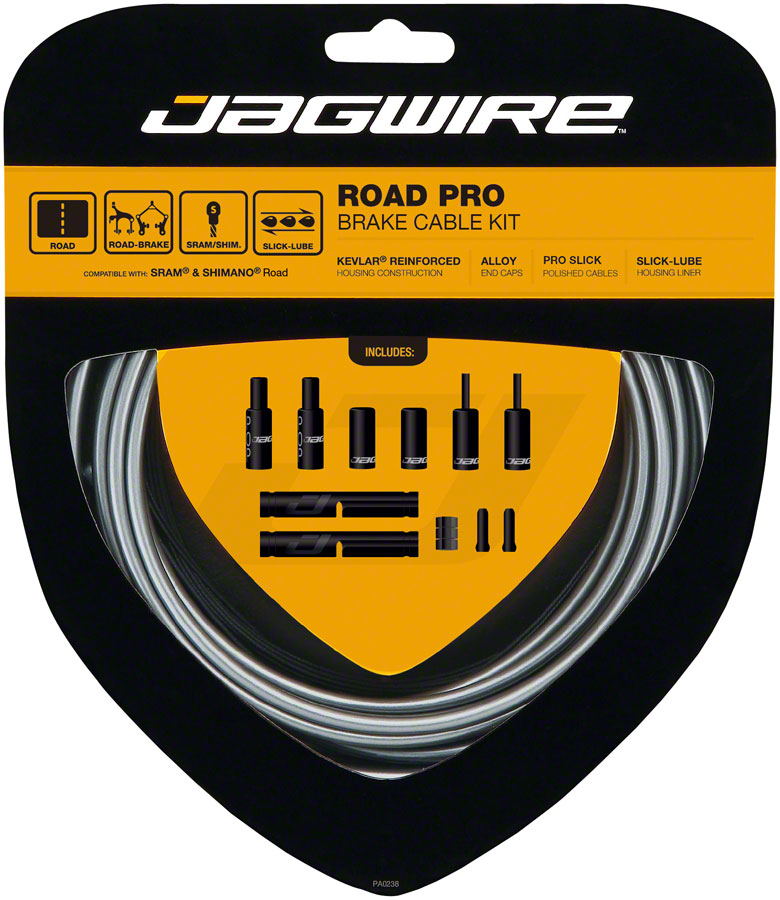 Load image into Gallery viewer, Jagwire Pro Brake Cable Kit Road SRAM/Shimano Ice Gray
