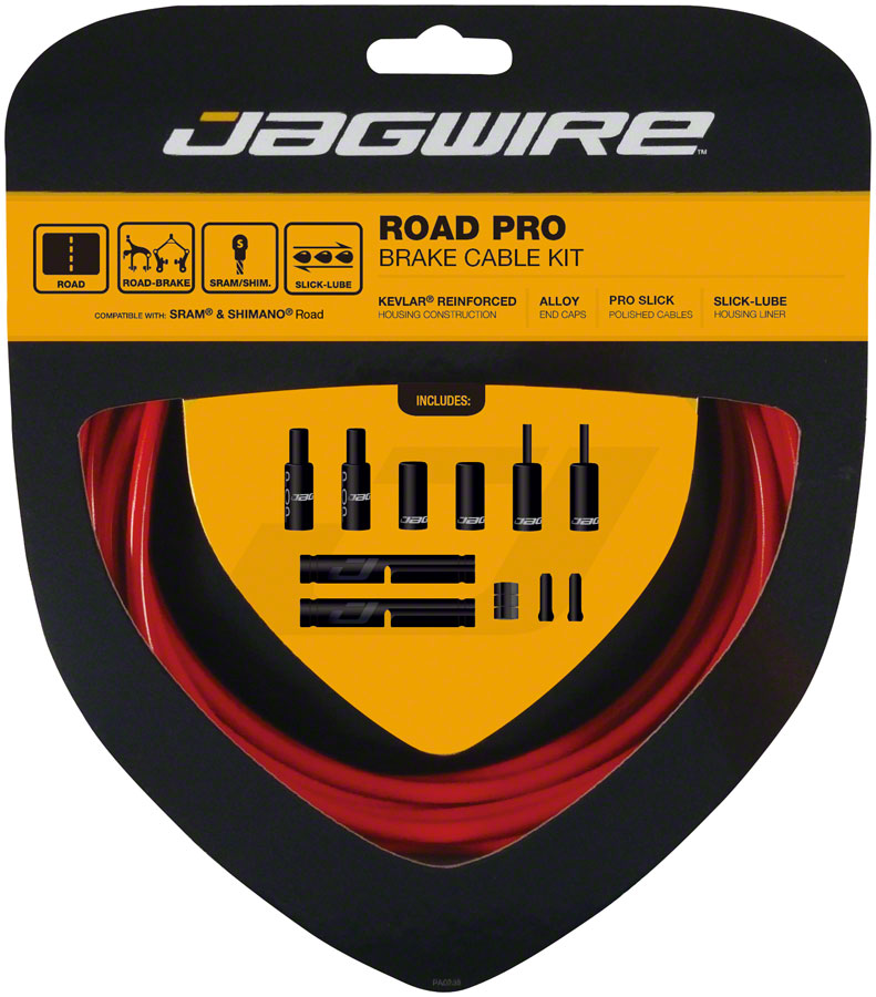 Load image into Gallery viewer, Jagwire Pro Brake Cable Kit Road SRAM/Shimano Red
