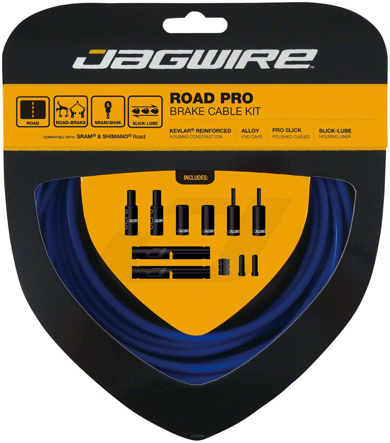 Load image into Gallery viewer, Jagwire Pro Brake Cable Kit Road SRAM/Shimano SID Blue

