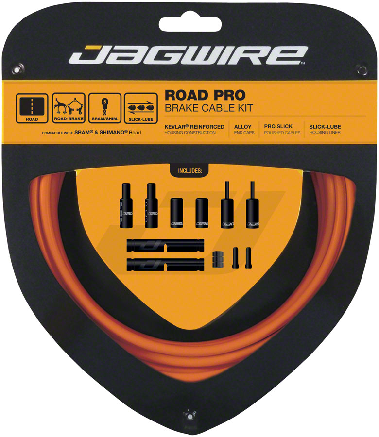 Load image into Gallery viewer, Jagwire Pro Brake Cable Kit Road SRAM/Shimano Orange
