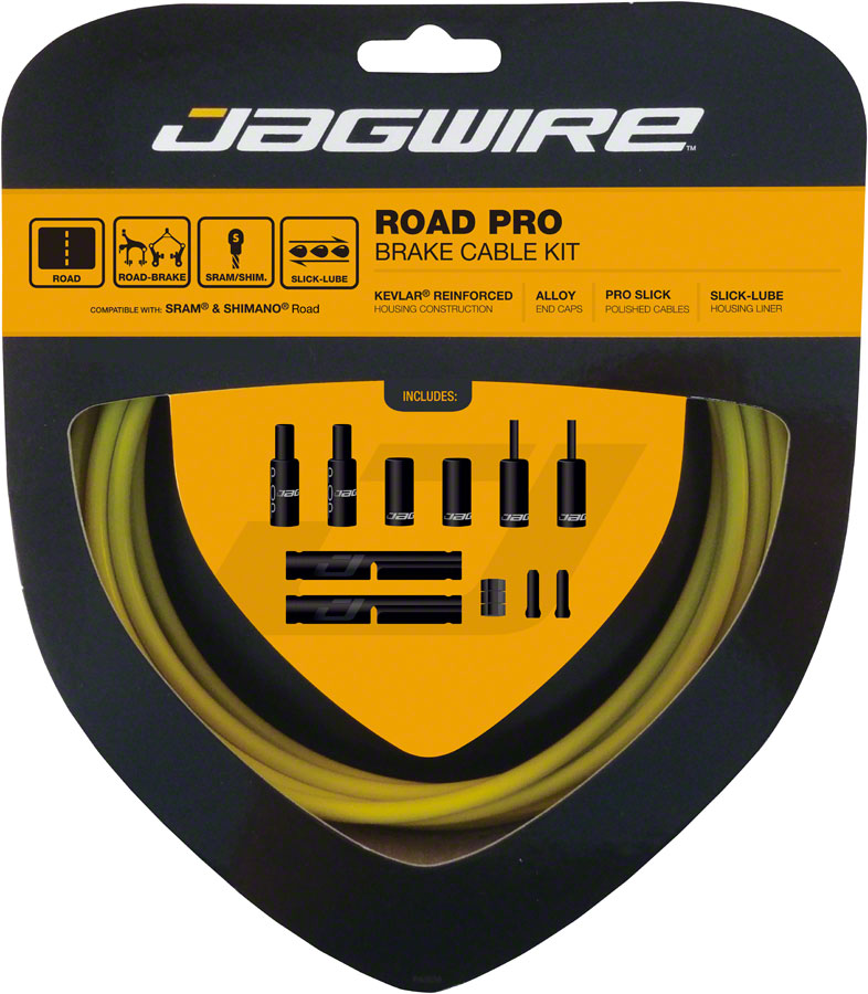 Load image into Gallery viewer, Jagwire Pro Brake Cable Kit Road SRAM/Shimano Yellow

