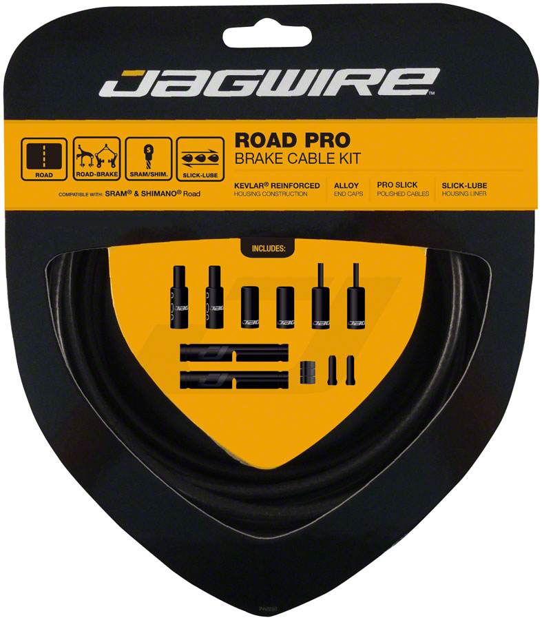 Load image into Gallery viewer, Jagwire Pro Brake Cable Kit Road SRAM/Shimano Stealth Black
