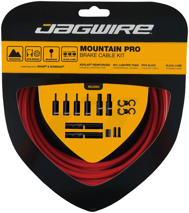 Load image into Gallery viewer, Jagwire Pro Brake Cable Kit Mountain SRAM/Shimano Red
