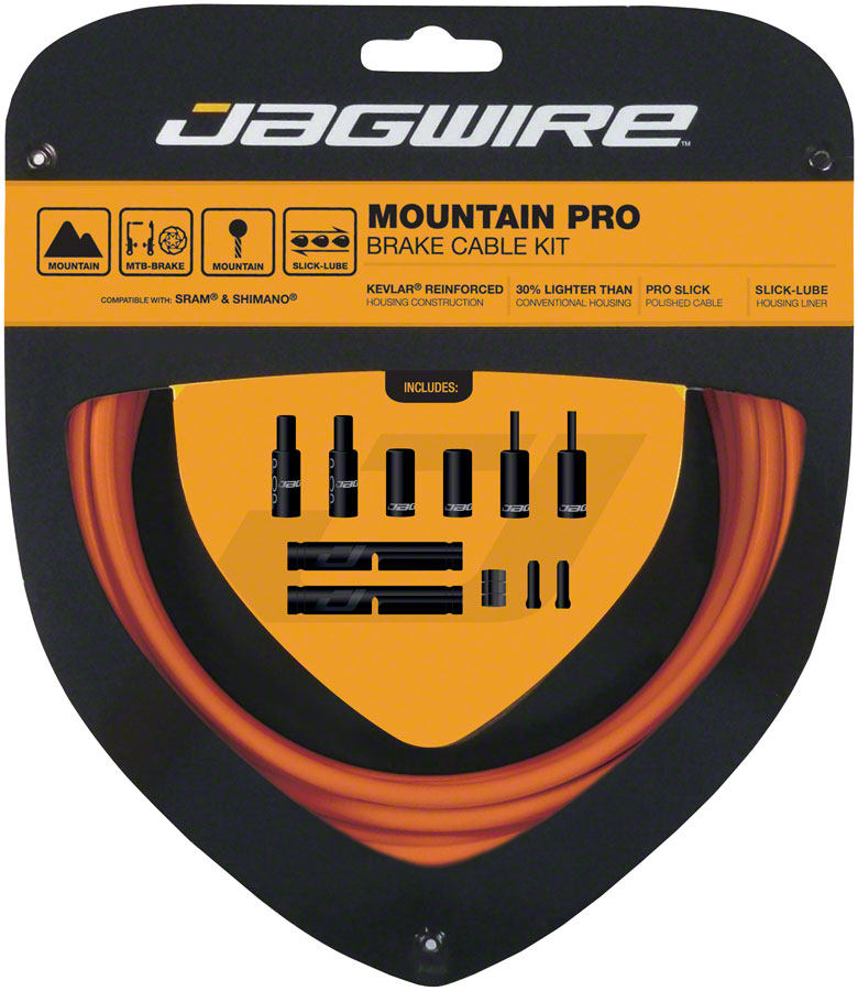 Load image into Gallery viewer, Jagwire Pro Brake Cable Kit Mountain SRAM/Shimano Orange
