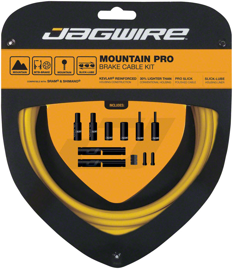 Load image into Gallery viewer, Jagwire Pro Brake Cable Kit Mountain SRAM/Shimano Yellow
