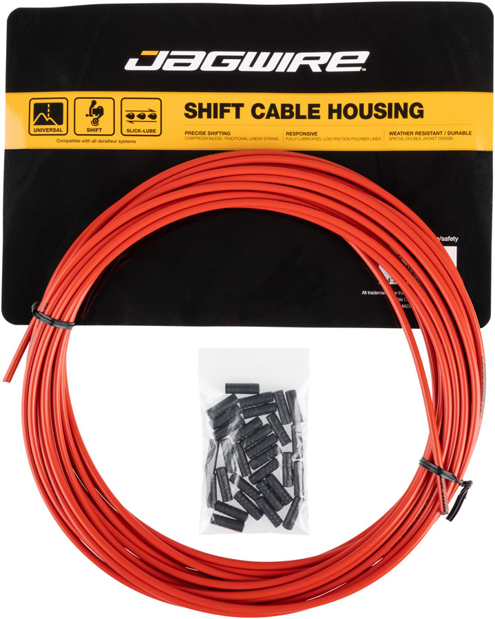 Load image into Gallery viewer, Jagwire 4mm Sport Derailleur Housing with Slick-Lube Liner 10M Roll Red
