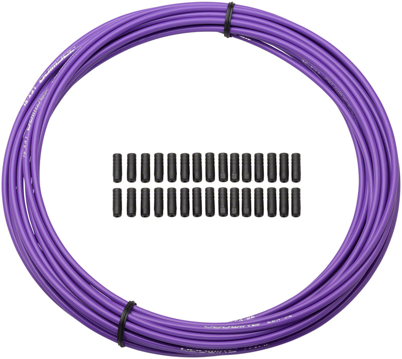 Load image into Gallery viewer, Jagwire 4mm Sport Derailleur Housing with Slick-Lube Liner 10M Roll Purple
