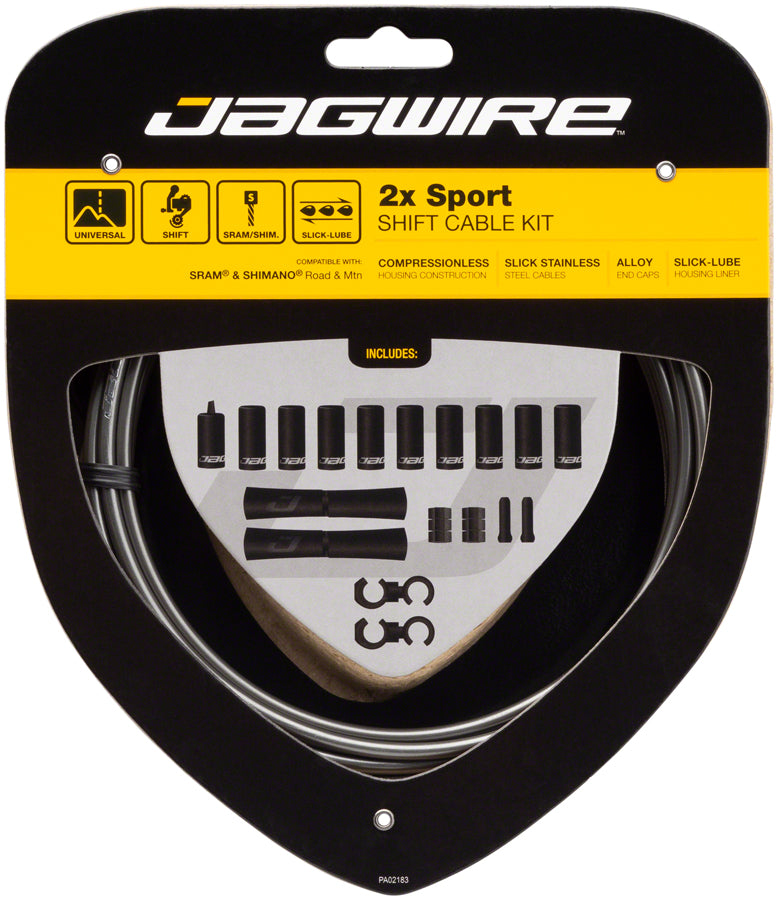 Load image into Gallery viewer, Jagwire 2x Sport Shift Cable Kit SRAM/Shimano Ice Gray

