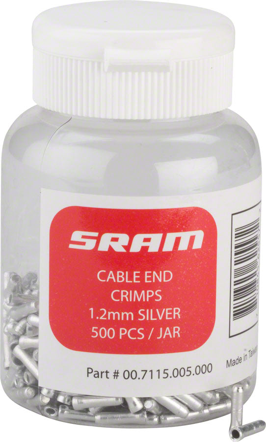 Load image into Gallery viewer, SRAM Cable End Crimps 1.2mm 500-Count Jar
