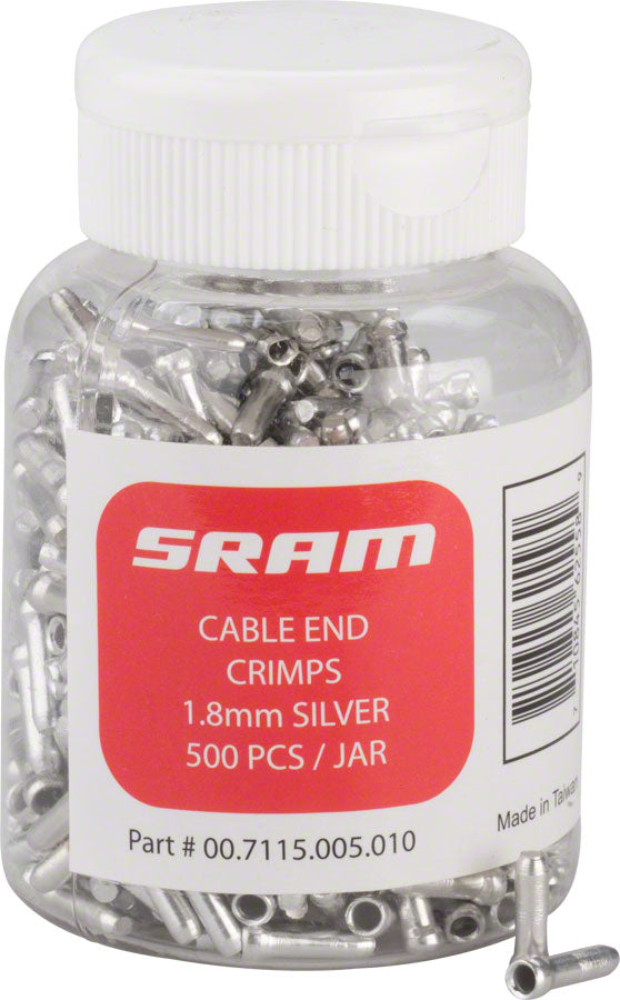 Load image into Gallery viewer, SRAM Cable End Crimps 1.8mm 500-Count Jar
