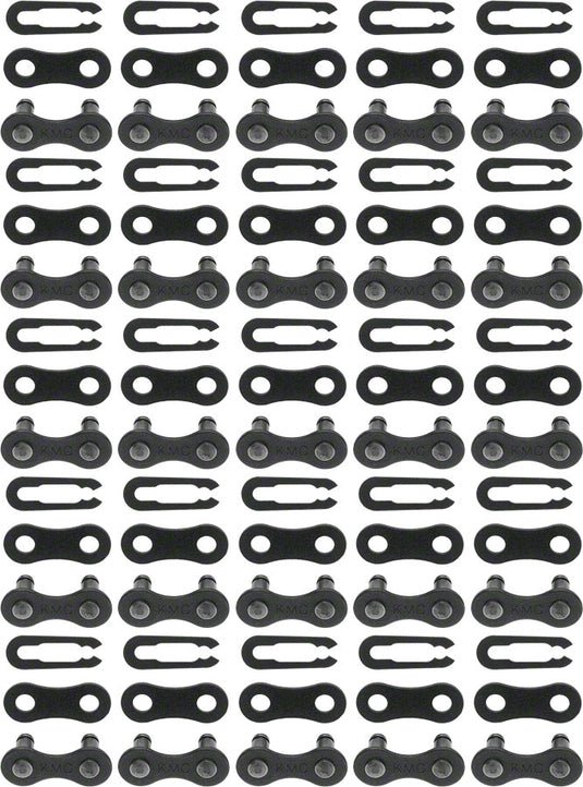 KMC Z410 Master Link - Single Speed 1/2" x 1/8" Black 25 Pairs