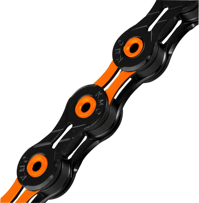 Load image into Gallery viewer, KMC DLC 11 Chain - 11-Speed 118 Links Black/Orange
