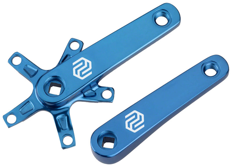 Load image into Gallery viewer, Promax SQ-1 Crank Arm Set - 140mm Square Taper JIS Spindle Interface 110mm BCD Blue
