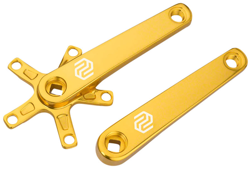 Load image into Gallery viewer, Promax SQ-1 Crank Arm Set - 160mm Square Taper JIS Spindle Interface 110mm BCD Gold
