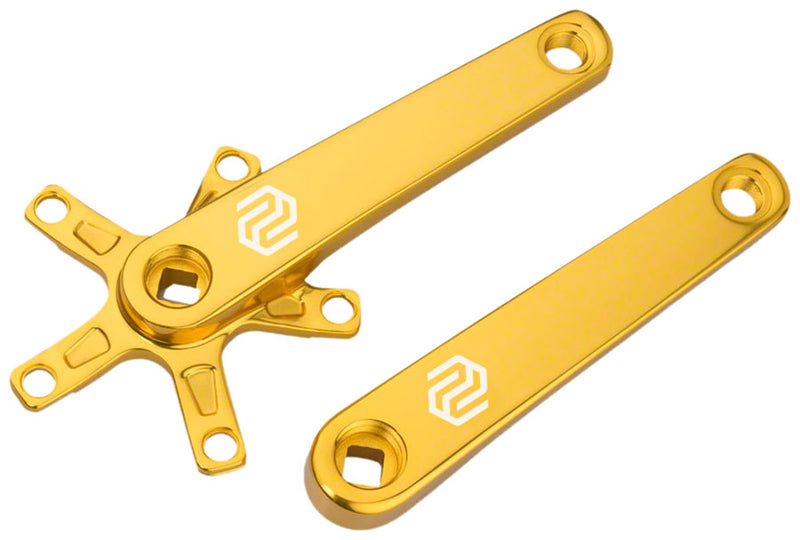 Load image into Gallery viewer, Promax SQ-1 Crank Arm Set - 170mm Square Taper JIS Spindle Interface 110mm BCD Gold
