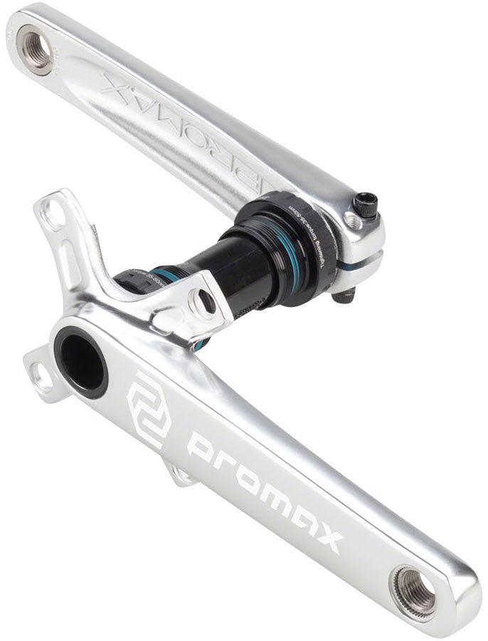 Load image into Gallery viewer, Promax CF-2 Crankset - 160mm 24mm Spindle 2-Piece 68mm English BB Included Silver
