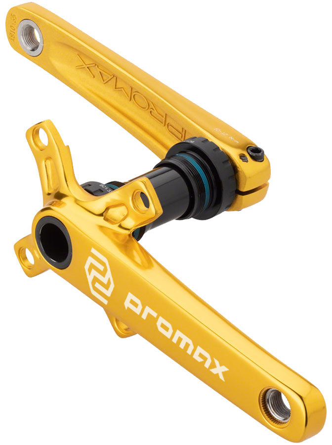 Load image into Gallery viewer, Promax CF-2 Crankset - 165mm 24mm Spindle 2-Piece 68mm English BB Included Gold
