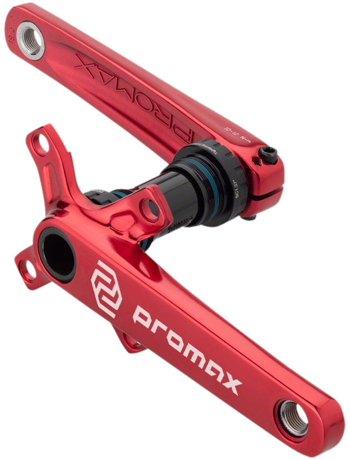 Load image into Gallery viewer, Promax CF-2 Crankset - 170mm 24mm Spindle 2-Piece 68mm English BB Included Red
