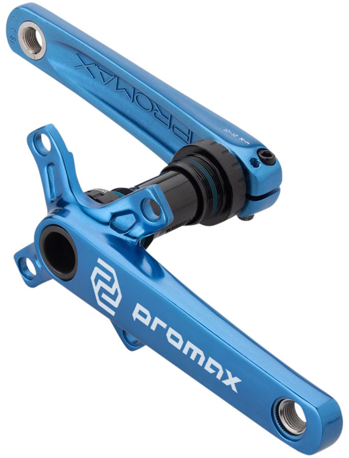 Load image into Gallery viewer, Promax CF-2 Crankset - 170mm 24mm Spindle 2-Piece 68mm English BB Included Blue
