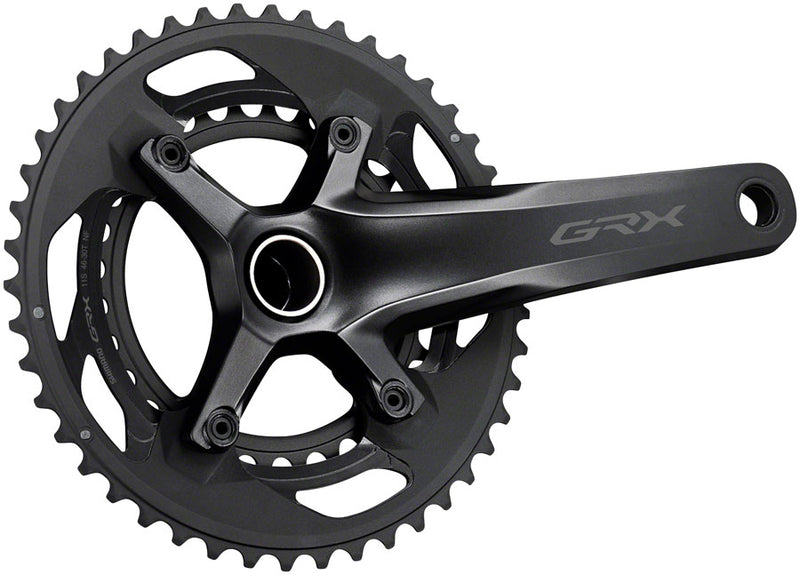 Load image into Gallery viewer, Shimano GRX FC-RX600-11 Crankset - 165mm 11-Speed 46/30t 110/80 BCD Hollowtech II Spindle Interface BLK
